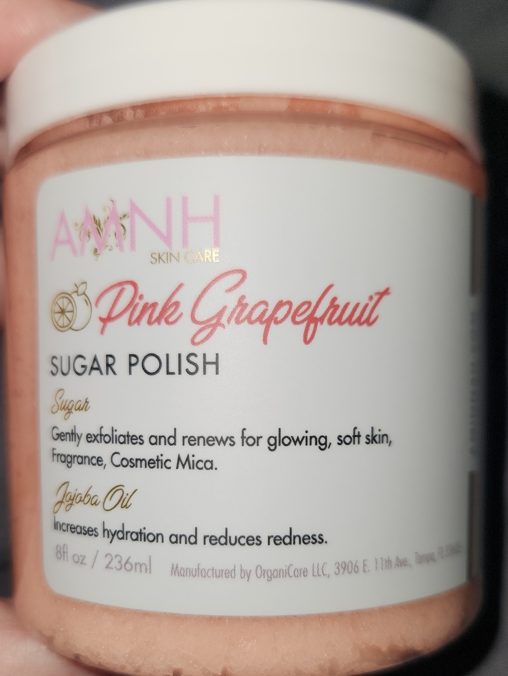AMNH Pink Grapefruit Sugar Polish - Pink Exfoliating Scrub